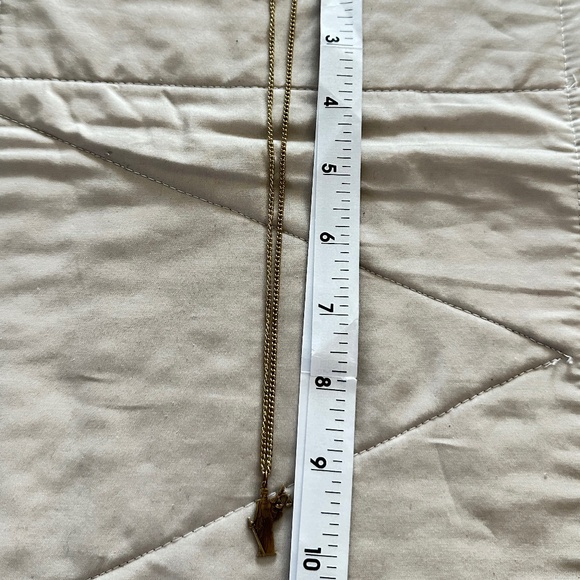 2/$20 Lady Justice, gold tone pendant & chain. 18” long. Lobster clasp. - Picture 8 of 14